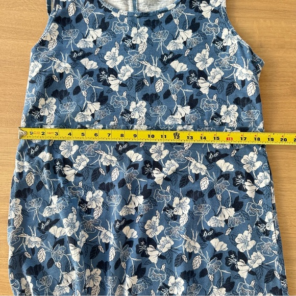 Duluth Trading Co. To 'n' Flow Floral Stretchy Knit Maxi Dress Blue Sz L - Picture 10 of 12